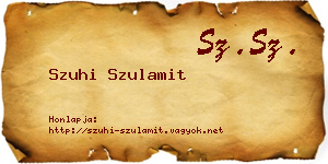 Szuhi Szulamit névjegykártya